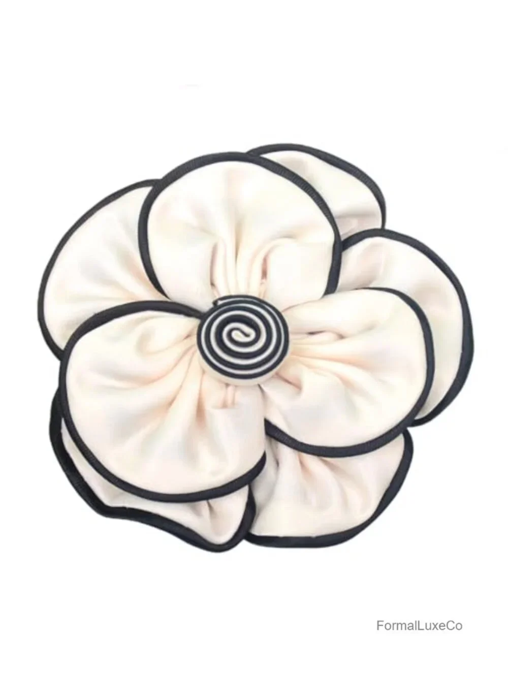 Extra Large Camellia Flower Brooch Satin Fabric Floral Lapel Pin for Women